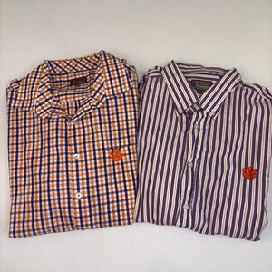 Pennington & Bailes Clemson Tigers Shirt Men's XXL 2XL Football Button Down Lot